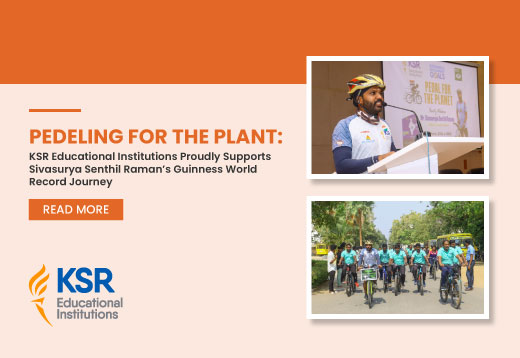Read more about the article Pedaling for the Planet: KSR Educational Institutions Proudly Supports Sivasurya Senthil Raman’s Guinness World Record Journey!